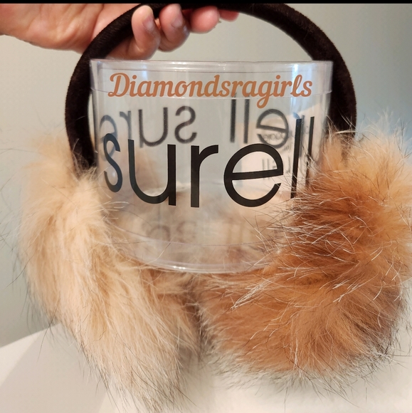 Monday Flow Real Fox and Leather Earmuffs Silver Fox